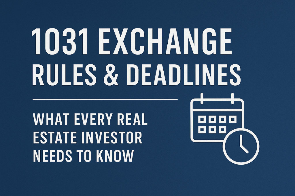 1031 Exchange Rules & Deadlines: What Every Real Estate Investor Needs to&nbsp;Know